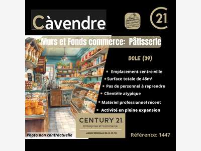 Murs et fonds de pâtisserie à vendre à Dole