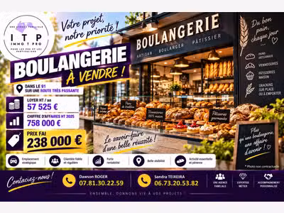 Vente belle boulangerie en péri de Juvisy-sur-Orge