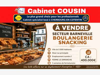 Vente boulangerie pâtisserie secteur Barneville