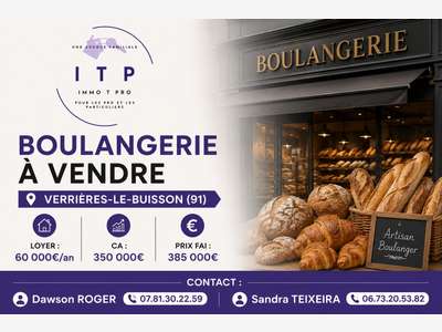 Cède superbe boulangerie prox Verrières-le-Buisson