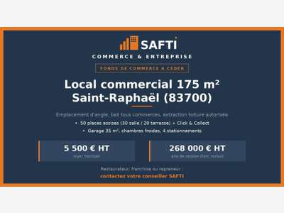 AV boulangerie resto 175m² extraction St Raphaêl