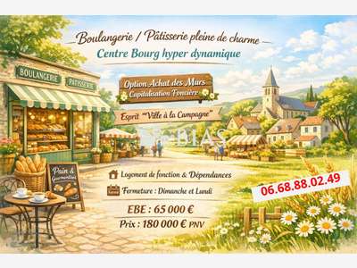 Vente boulangerie pâtisserie pleine de charme 76