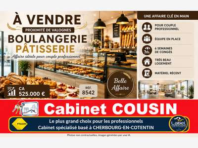 Vente boulangerie pâtisserie proche de Valognes