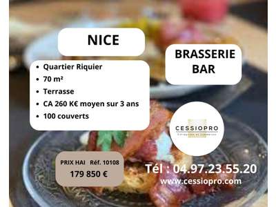 Vente Bar - Brasserie - Tabac à Nice