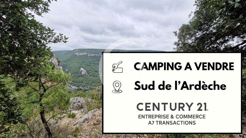 A vendre camping 2 ** en plein cœur du Sud Ardèche