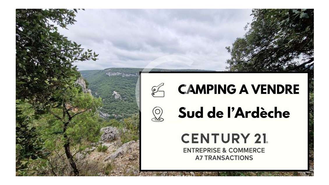 A vendre camping 2 ** en plein cœur du Sud Ardèche