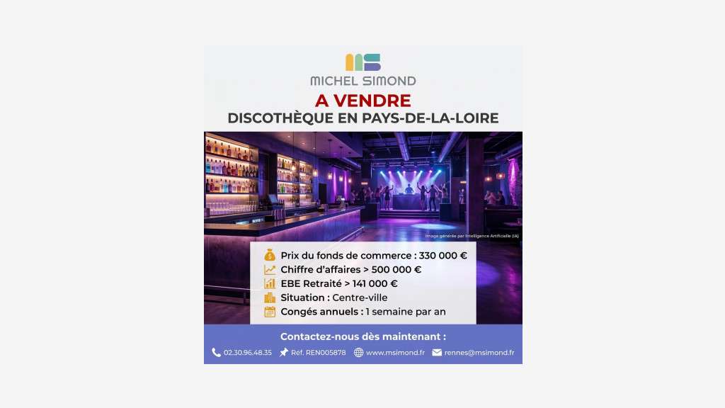 A vendre discothèque atypique en centre-ville