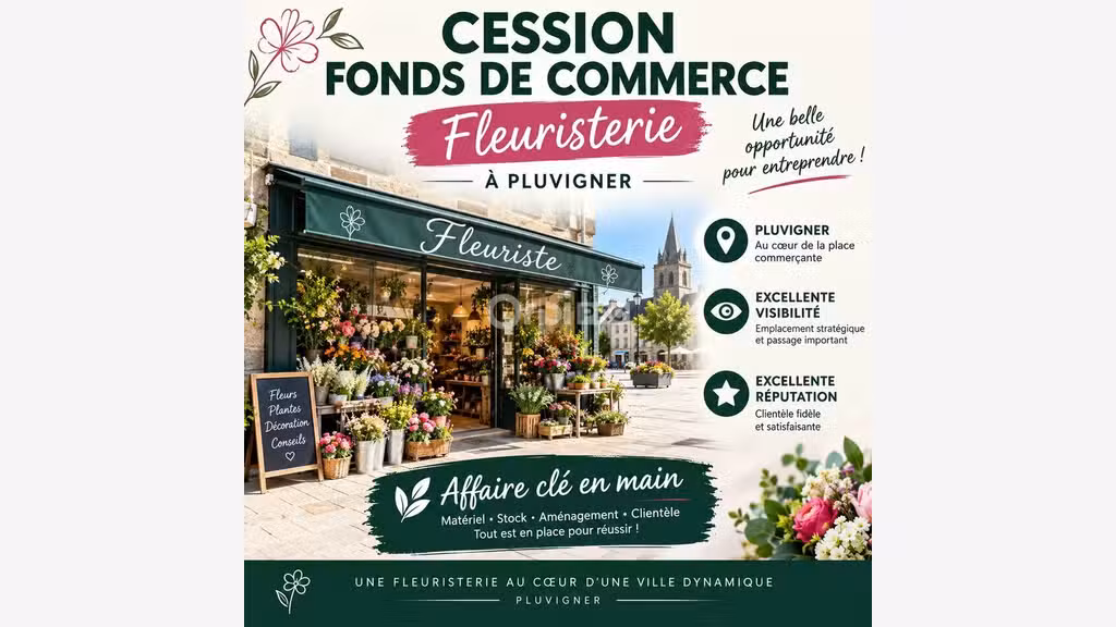 Cession FDC fleuristerie empl N°1 à Pluvigner