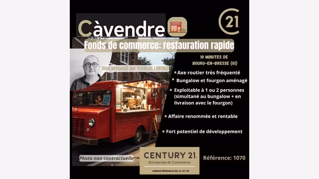 Vente restauration rapide à Bourg en Bresse