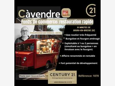 Vente restauration rapide à Bourg en Bresse