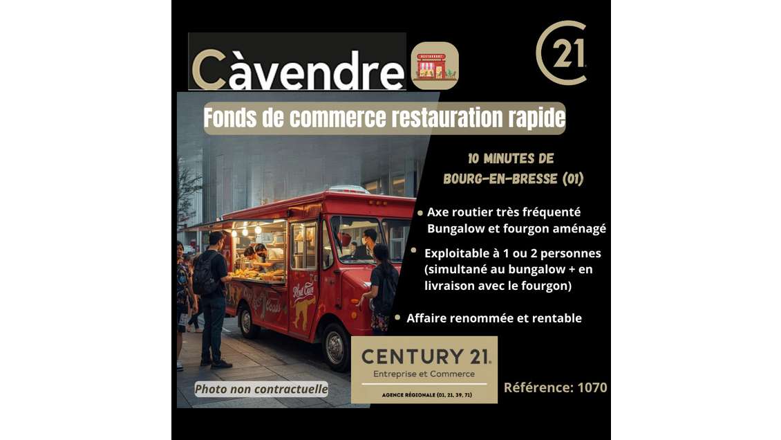 Vente restauration rapide à Bourg en Bresse
