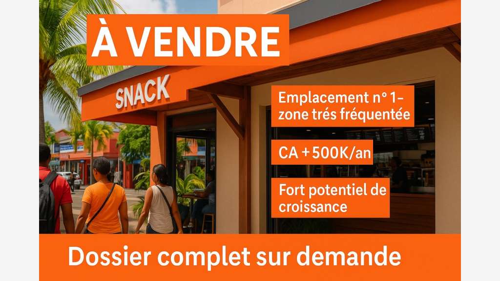 Cède restauration rapide ca 500k/an Fort de France