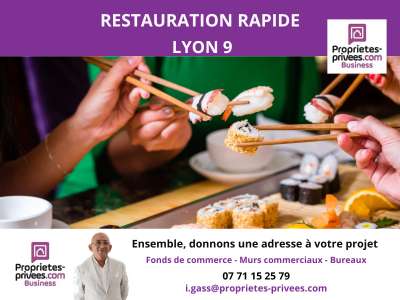 AV restaurant rapide 44m² Lyon 9 prox métro Valmy