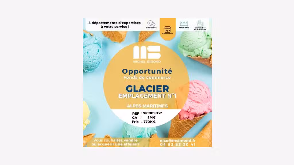 Vente FDC glacier emplacement N°1 Alpes Maritimes