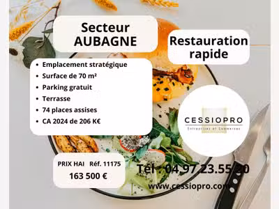 Cède restauration rapide empl stratégique Aubagne
