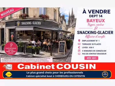Vente snacking glacier en hyper centre de Bayeux