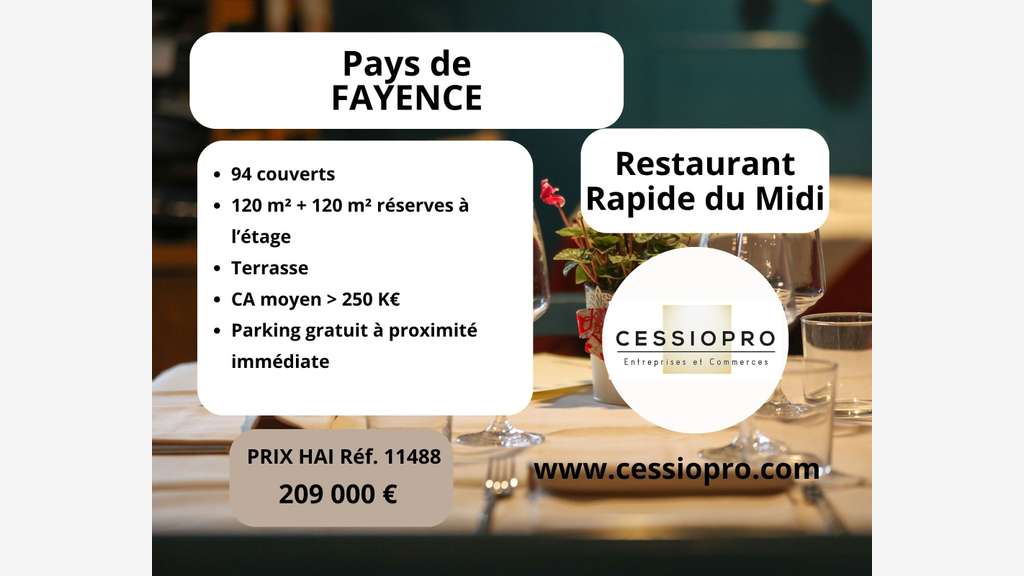 Vente restauration rapide du midi Pays de Fayence
