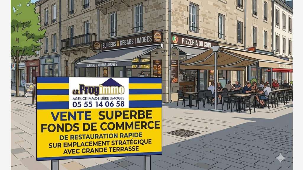 Cède restauration rapide sur axe passant à Limoges