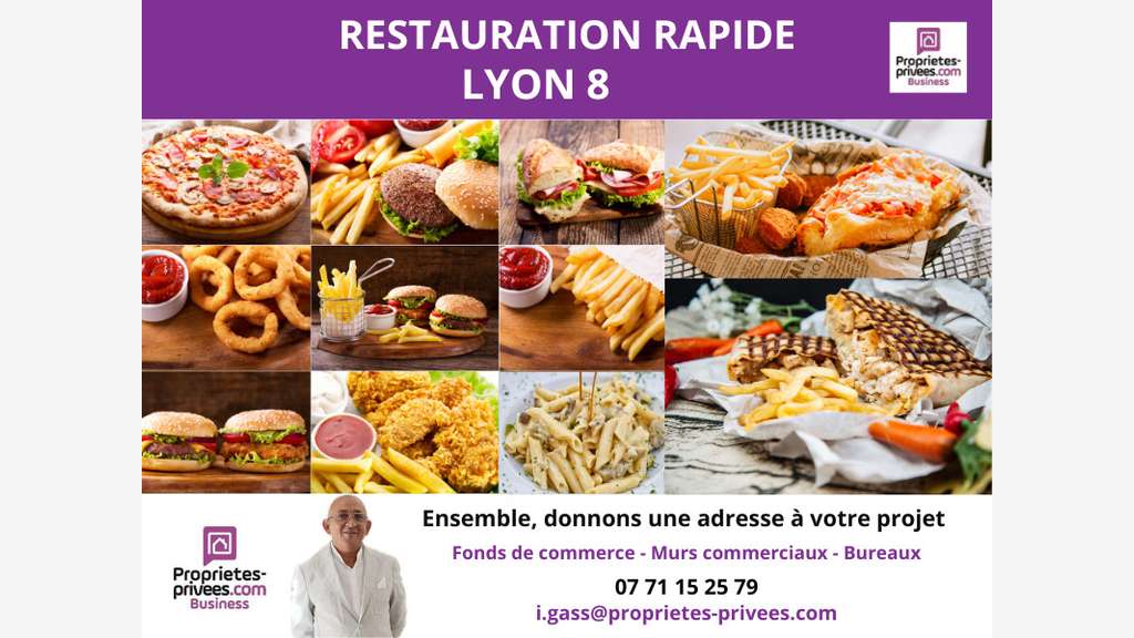 Vente fonds snacking de 50m² à Lyon 69008 bel empl