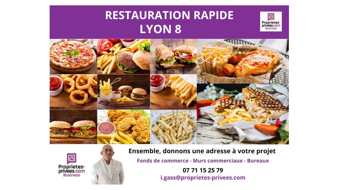 Vente fonds snacking de 50m² à Lyon 69008 bel empl