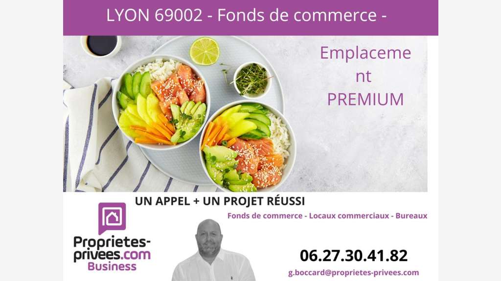 Vente restauration rapide froide 86m² à Lyon 69002