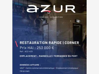 VENTE Corner Centre Commercial Terrasses du Port