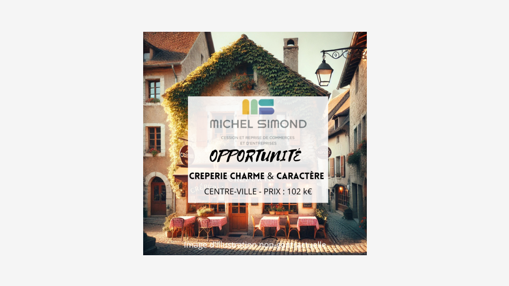 Vente crêperie gratinerie réputée à Vannes