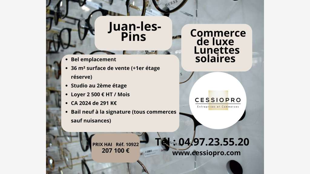 Vente FDC de luxe lunettes solaires Juan les Pins
