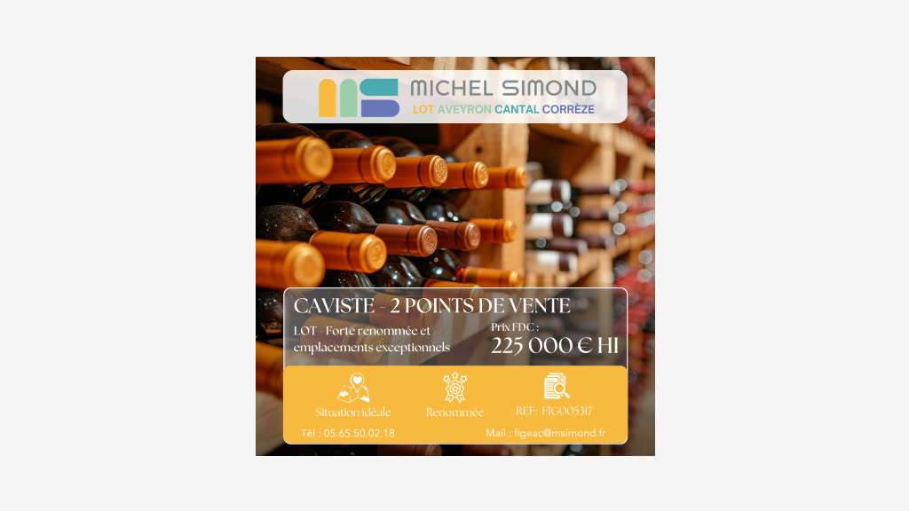 Vente caviste avec plusieurs boutiques 46