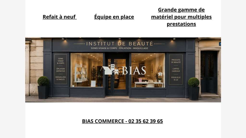Vente salon de beauté bien être en Seine Maritime