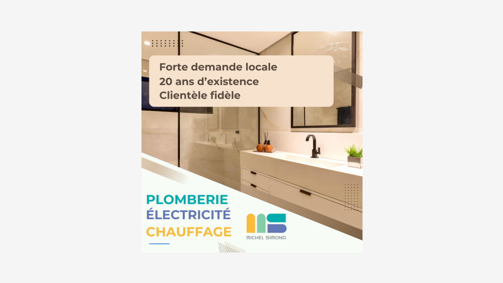 Vente FDC plomberie chauffage génie climatique Var