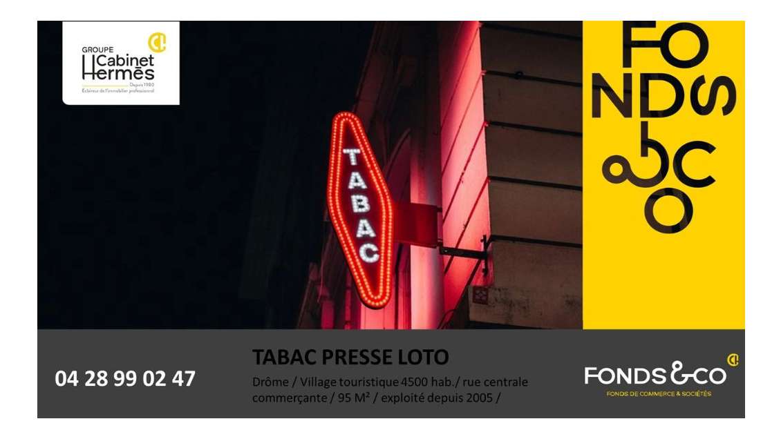 Vente FDC tabac loto presse + appart à Montélimar