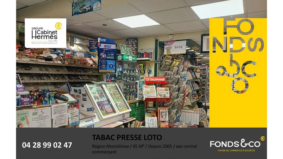 Vente FDC tabac loto presse + appart à Montélimar