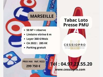 Vend FDC tabac loto presse bimbeloteries Marseille