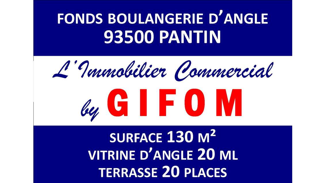 Vente fonds boulangerie Eglise de Pantin 93500