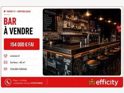 Vente bar licence IV 75011 République