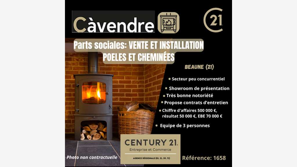 Parts sociales de société poêles à bois sur Beaune