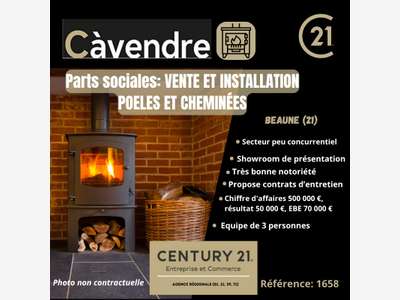 Parts sociales de société poêles à bois sur Beaune