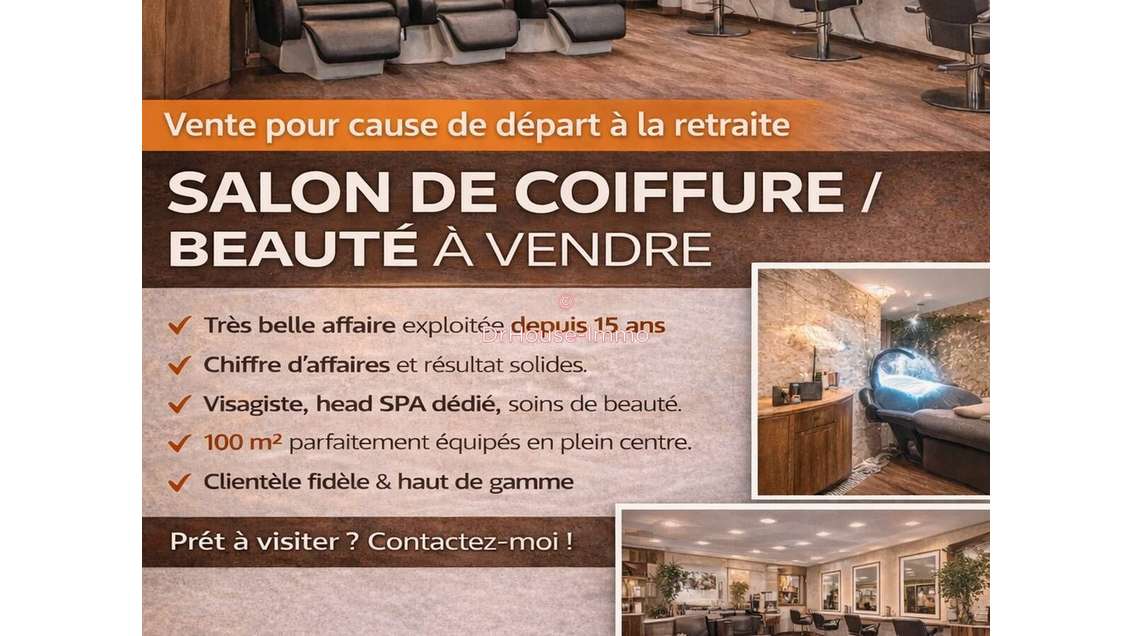Vente salon de coiffure visagiste à Deuil la Barre