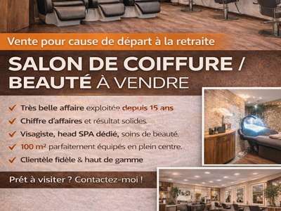 Vente salon de coiffure visagiste à Deuil la Barre