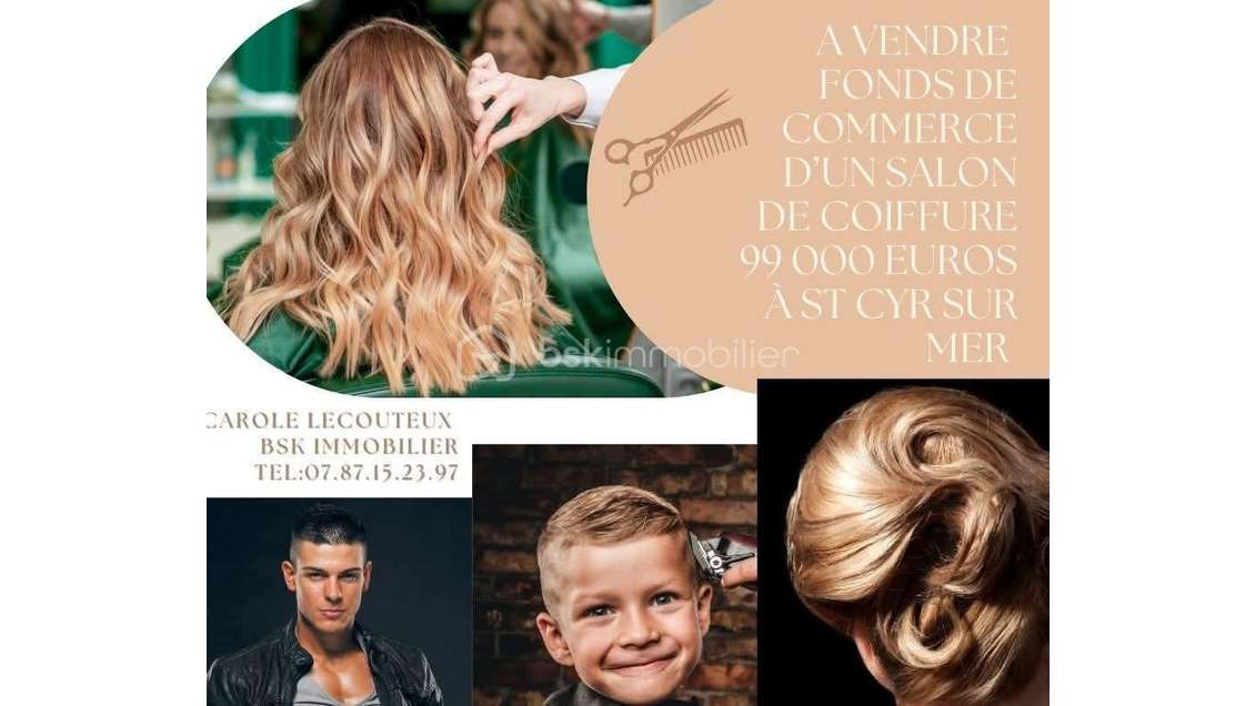 À vendre salon de coiffure à Saint Cyr Sur Mer