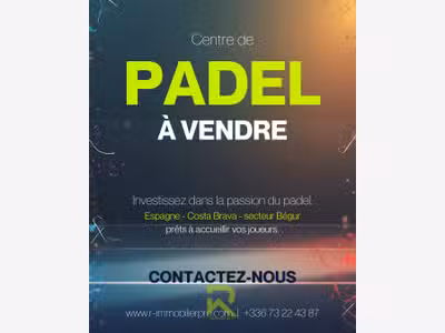 Vente centre de padel 2200m² sur la Costa Brava