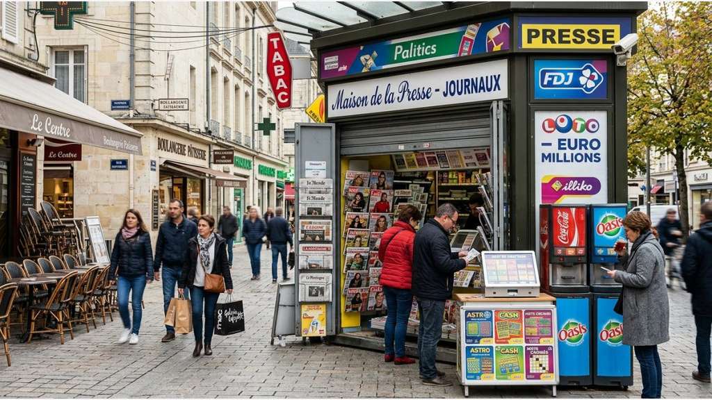 Vente kiosque à journaux + jeux à gratter Vichy