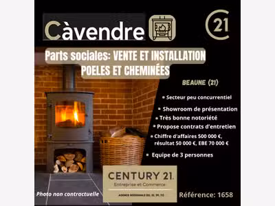 Parts sociales de société poêles à bois sur Dijon