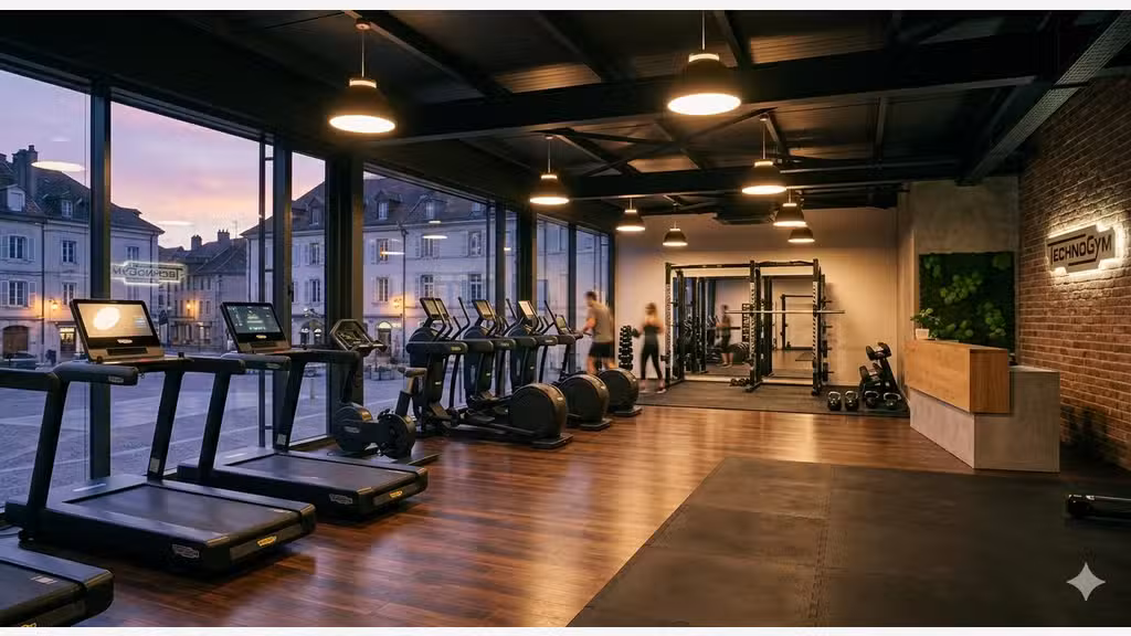 Salle de Fitness Premium – Matériel Technogym
