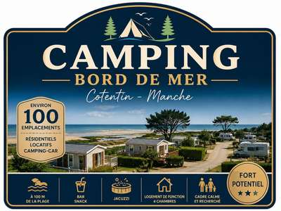 Camping à vendre en bord de mer dans le Cotentin