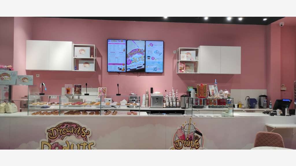 Vente boutique restau rapide sucrée sous enseigne