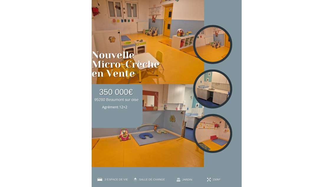 Micro creche à céder à Beaumont-sur-Oise