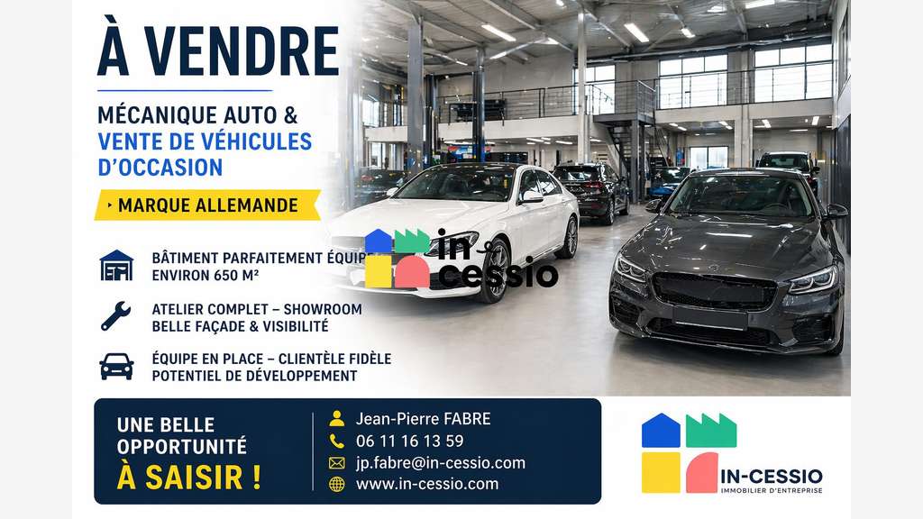 Cède FDC mécanique & vente véhicules d’occasion 72