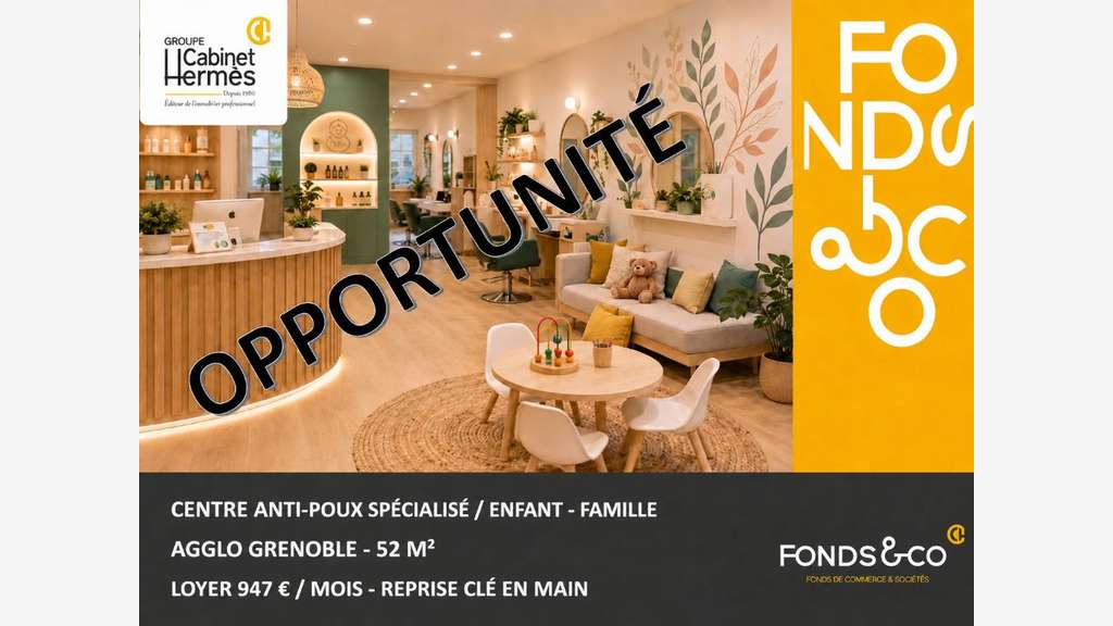 Cession salon coiffure enfants Grenoble bel empl